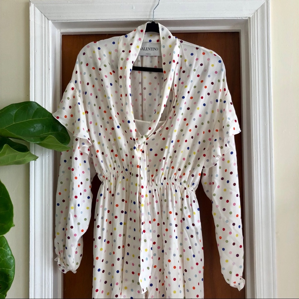VALENTINO ruffle polka dot dress - Picture 6 of 12